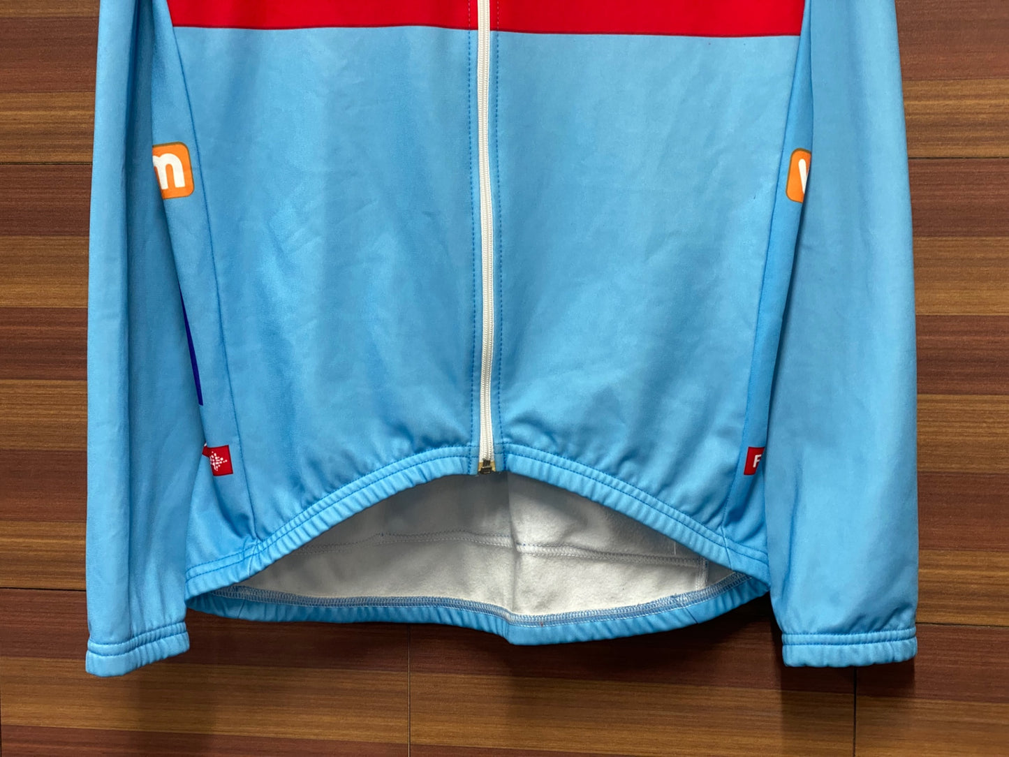 IT847 ビオレーサー BIORACER 長袖 サイクルジャージ 水色 S 裏起毛