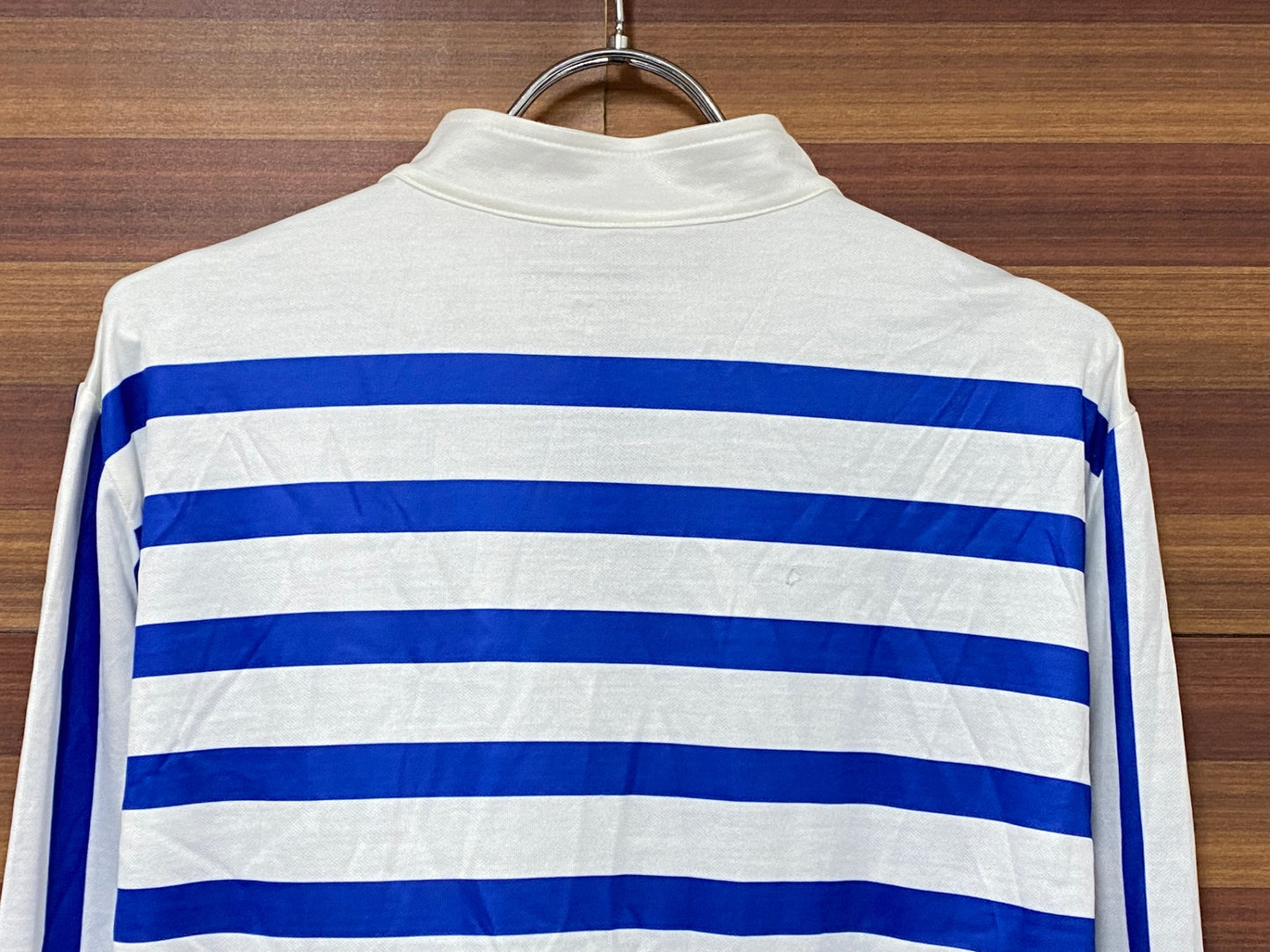 IO566 カフェドシクリステ CAFE DU CYCLISTE 長袖 サイクルジャージ 白青 ボーダー XL