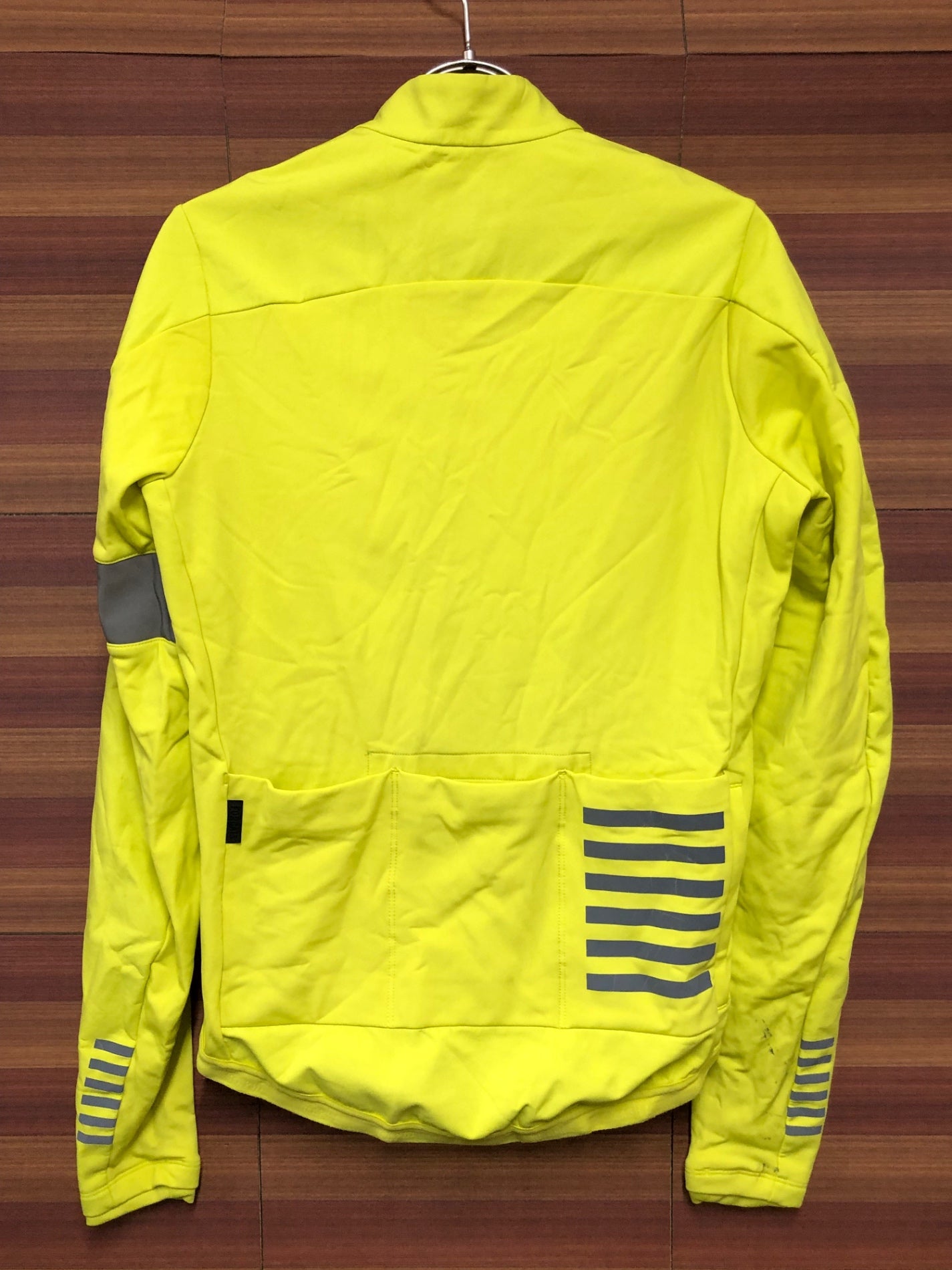 IQ658 ラファ Rapha PRO TEAM TRAINING JACKET 長袖サイクルジャージ 黄緑 M 裏起毛