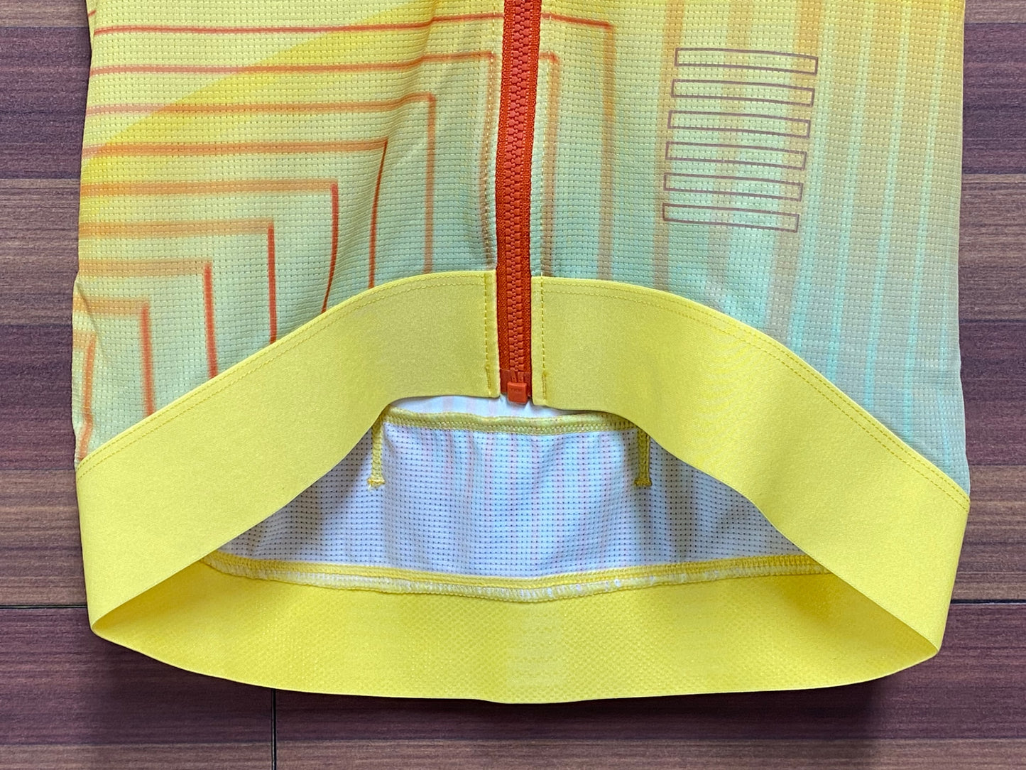 IU004 ラファ Rapha TUNNEL VISION W PT TRAINING JERSEY 半袖 サイクルジャージ 黄 総柄 XXS