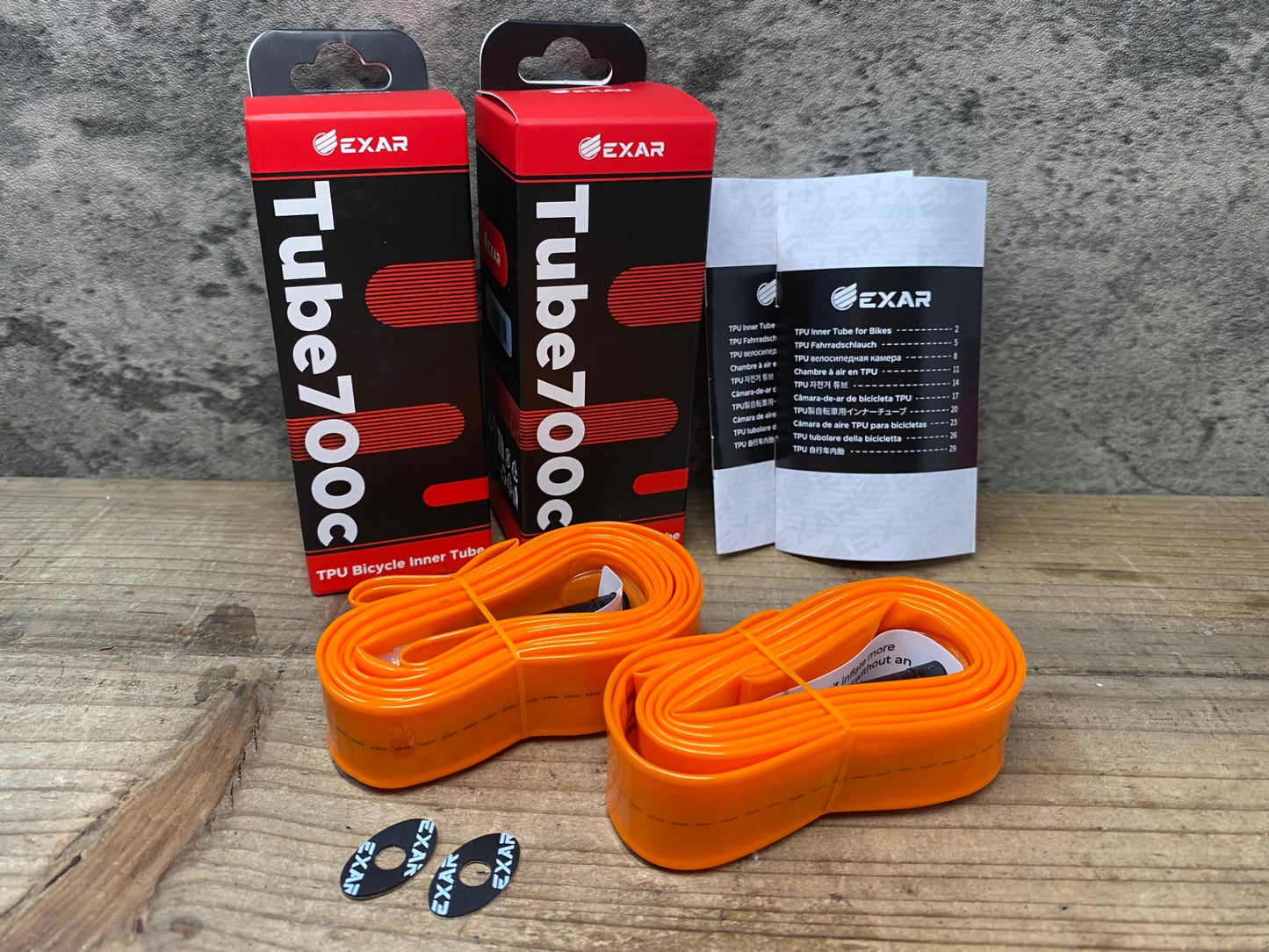 JB416 EXAR TPUチューブ 700C 23～28C バルブ長45mm セット