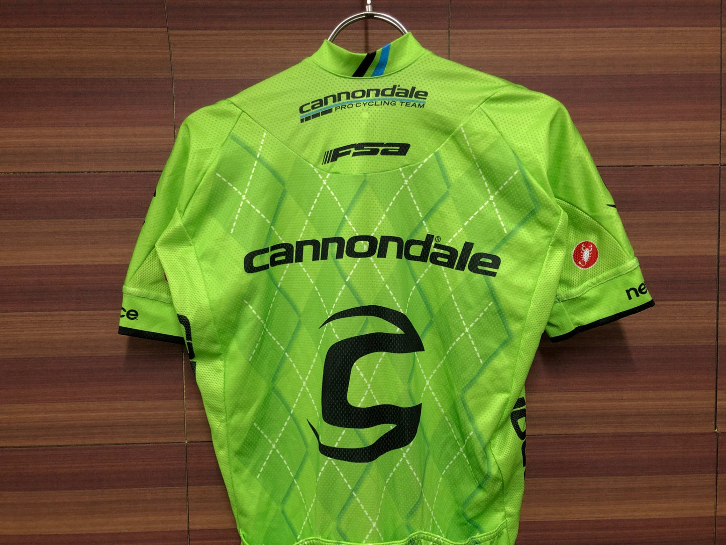 IN746 カステリ CASTELLI 半袖 サイクルジャージ 緑 S Cannondale