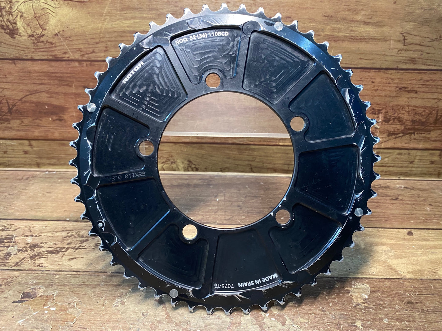 IJ832 ローター ROTOR カーボン QARBON NoQ AERO チェーンリングセット 52/36T 11S PCD110 5H