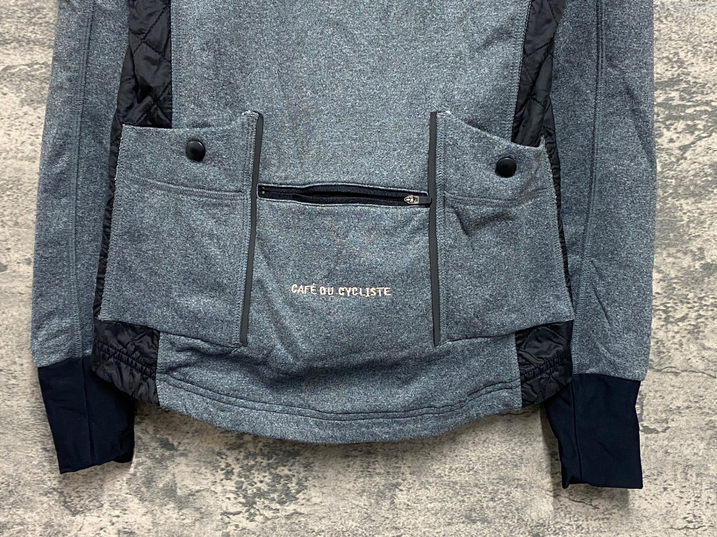 IZ743 カフェドシクリステ CAFE DU CYCLISTE Helene 長袖 サイクルジャケット 黒 レディース S 裏起毛 中綿