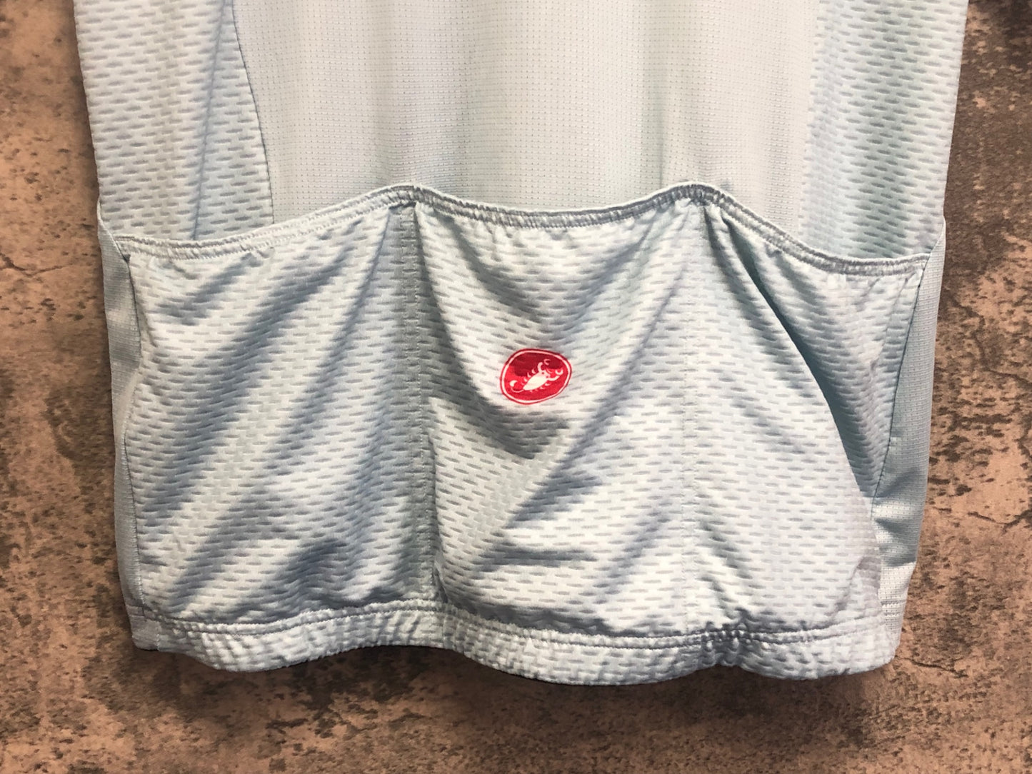 IW586 カステリ casteli 半袖サイクルジャージ ライトブルー XL