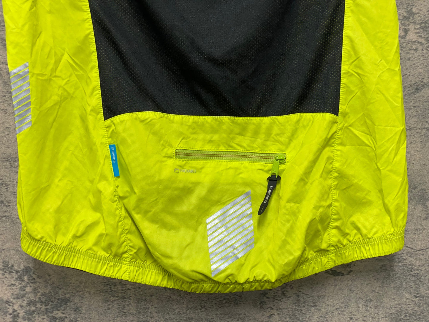 JA632 シマノ SHIMANO ジレ サイクルベスト 黄 L