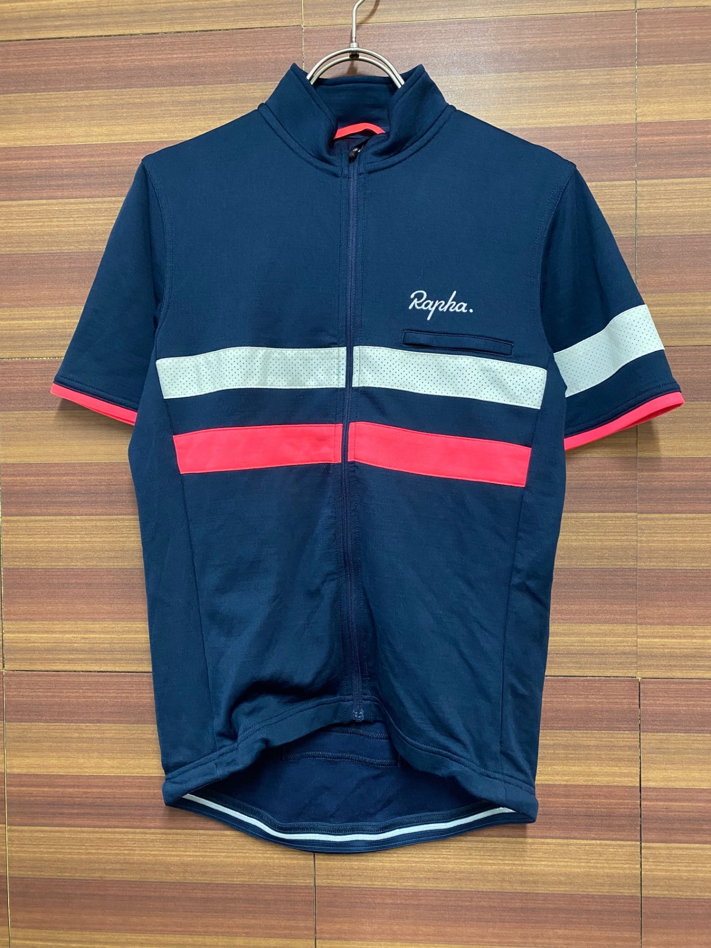 IC483 ラファ Rapha BREVET JERSEY 半袖 サイクルジャージ ネイビー S