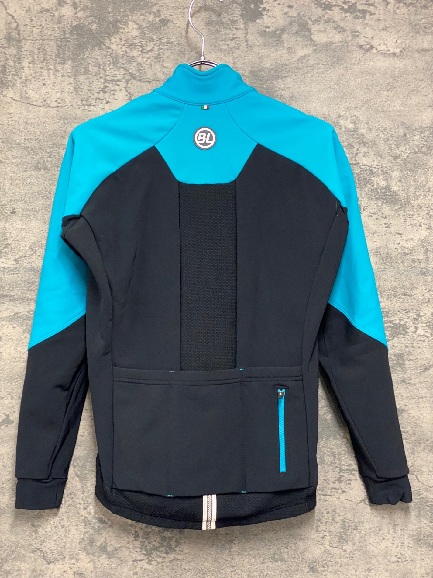 IV529 バイシクルライン Bicycle Line BL 長袖 サイクルジャケット 黒 ターコイズ S