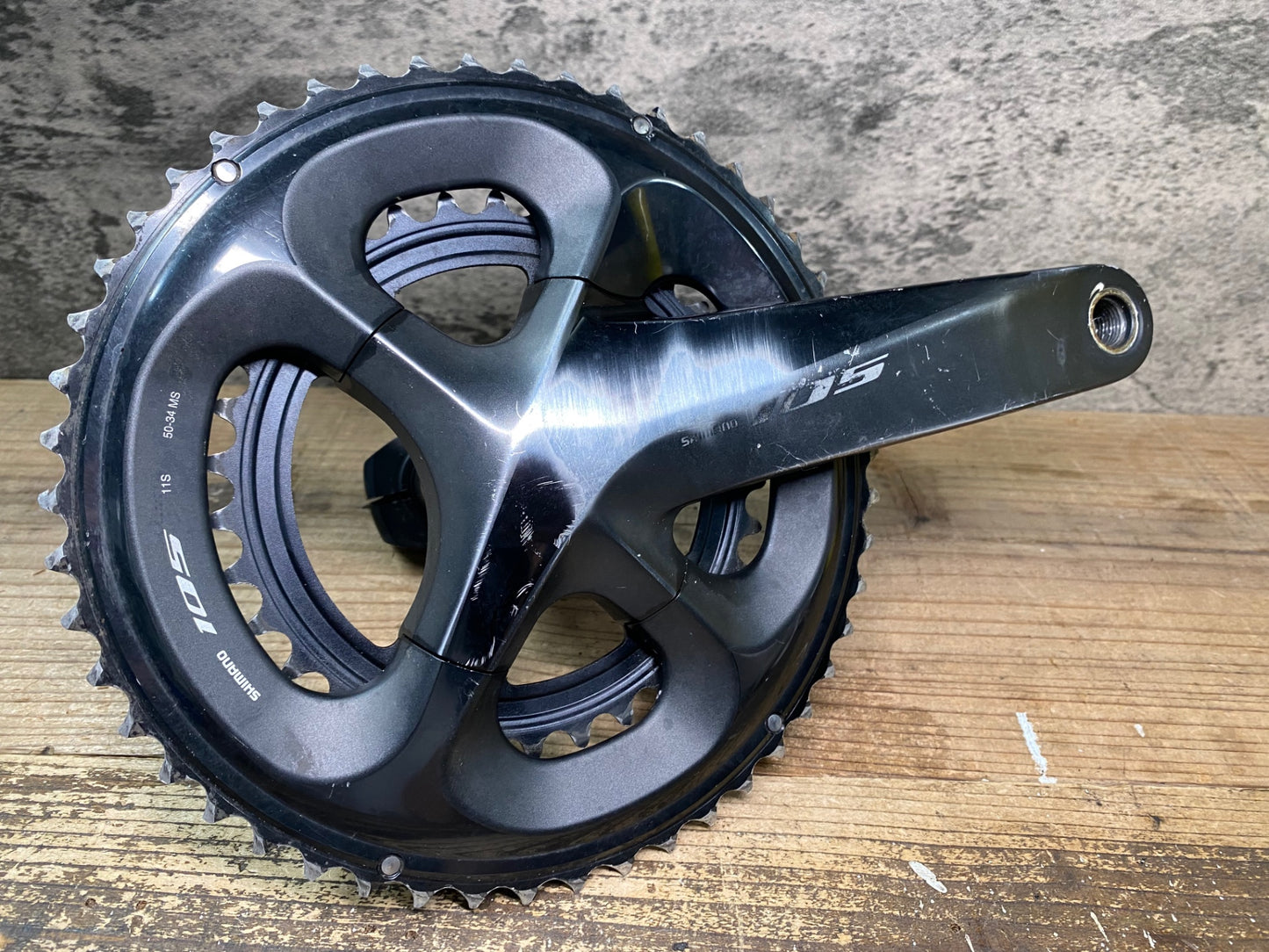 IX299 シマノ SHIMANO 105 FC-R7000 クランクセット 170mm 50/34T ※ガリ傷強,歯の摩耗強の為ジャンク