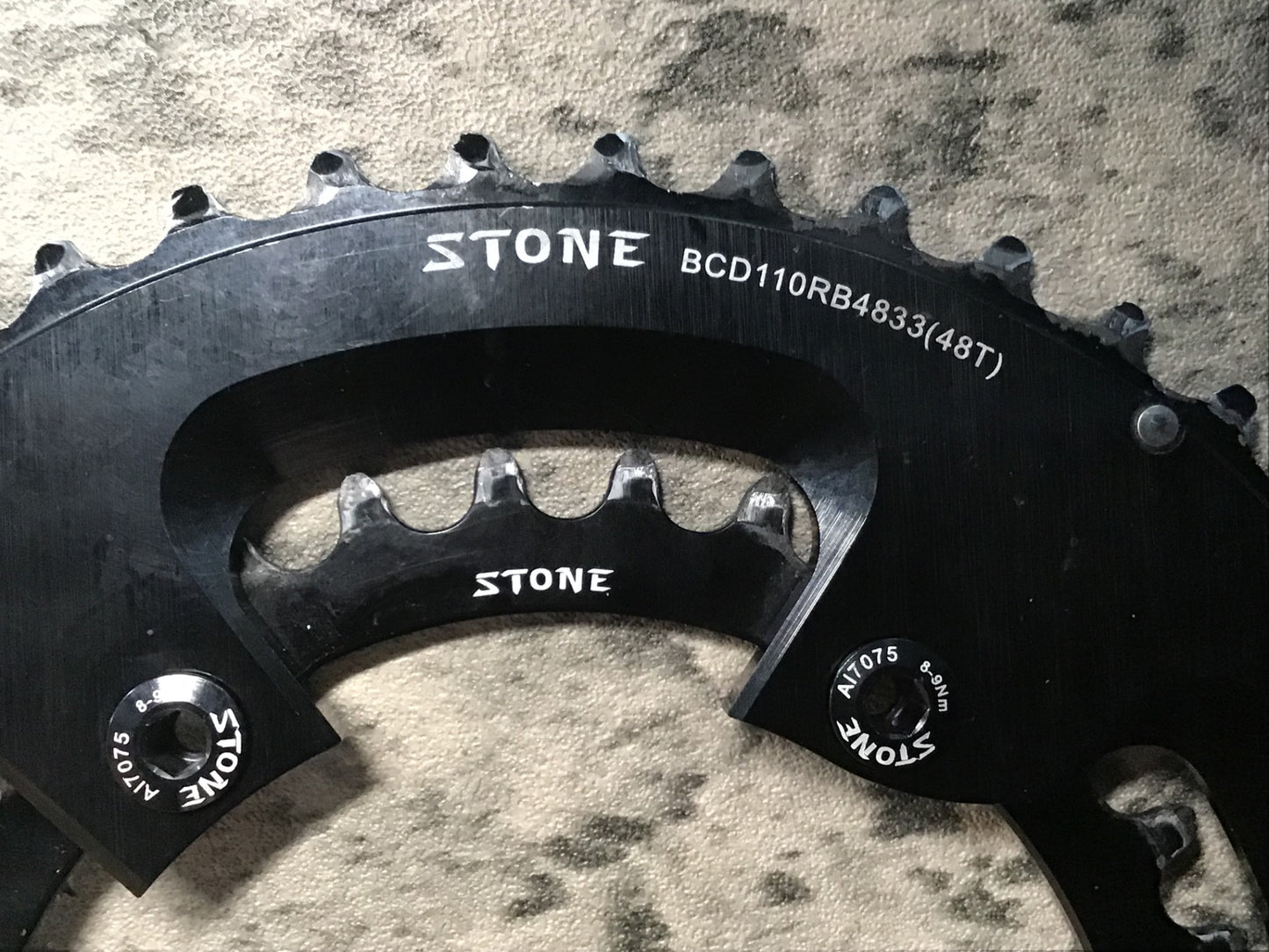 IP887 ストーン STONE チェーンリング セット 48/33T BCD110