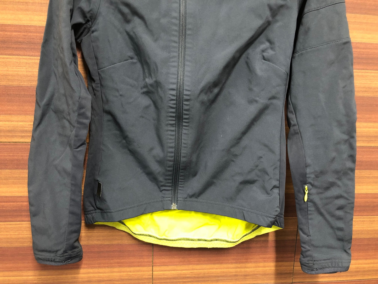 IT303 ラファ Rapha SOUPLESSE JACKET 長袖 サイクルジャケット グレー 黄 S