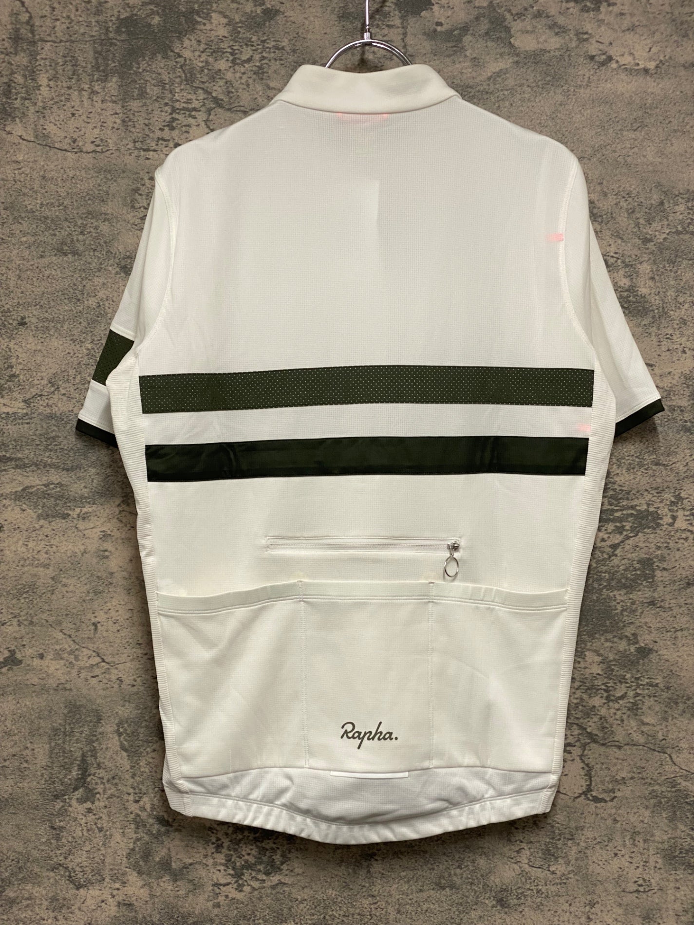 JB052 ラファ Rapha BREVET LIGHTWEIGHT JERSEY 半袖 サイクルジャージ 白 L