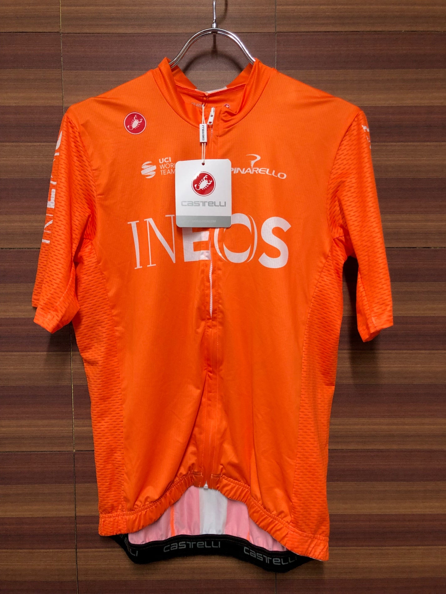 IM900 カステリ CASTELLI INEOS 半袖 サイクルジャージ L ネオンオレンジ