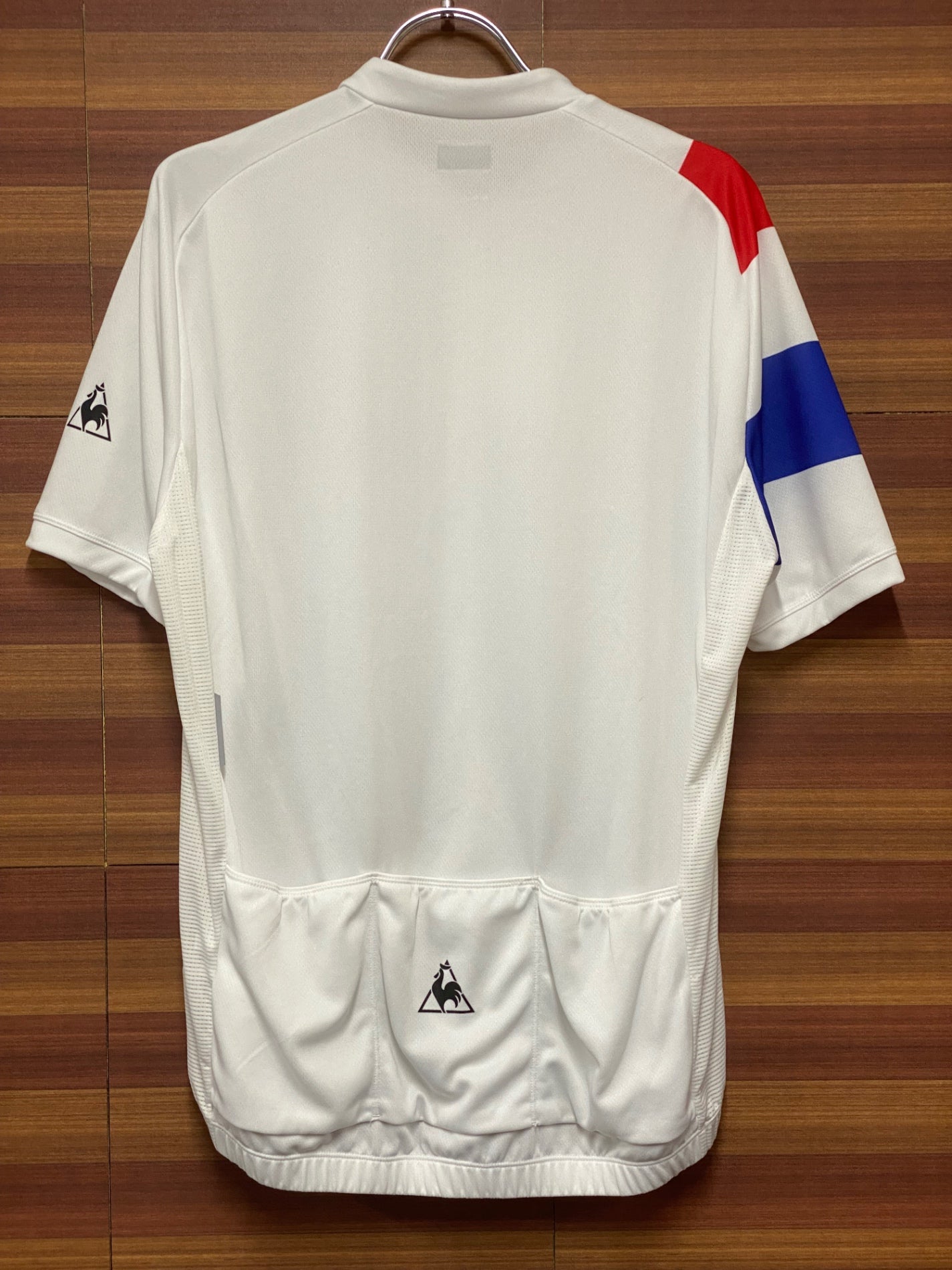 HZ302 ルコックスポルティフ le coq sportif 半袖 サイクルジャージ 白 サイズO