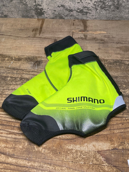 IY448 シマノ SHIMANO シューズカバー 黄 L 裏起毛