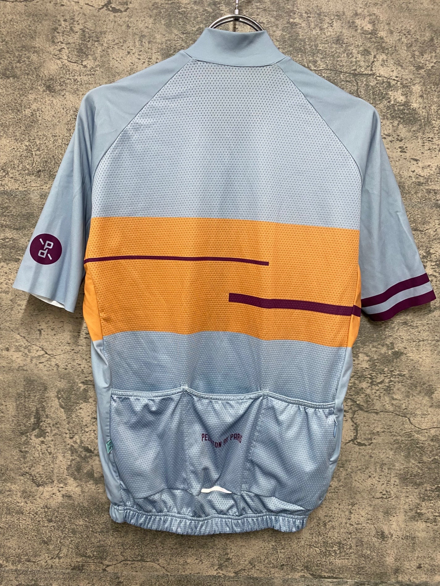 JA879 プロトンドパリ Peloton de Paris 半袖 サイクルジャージ 水色 L