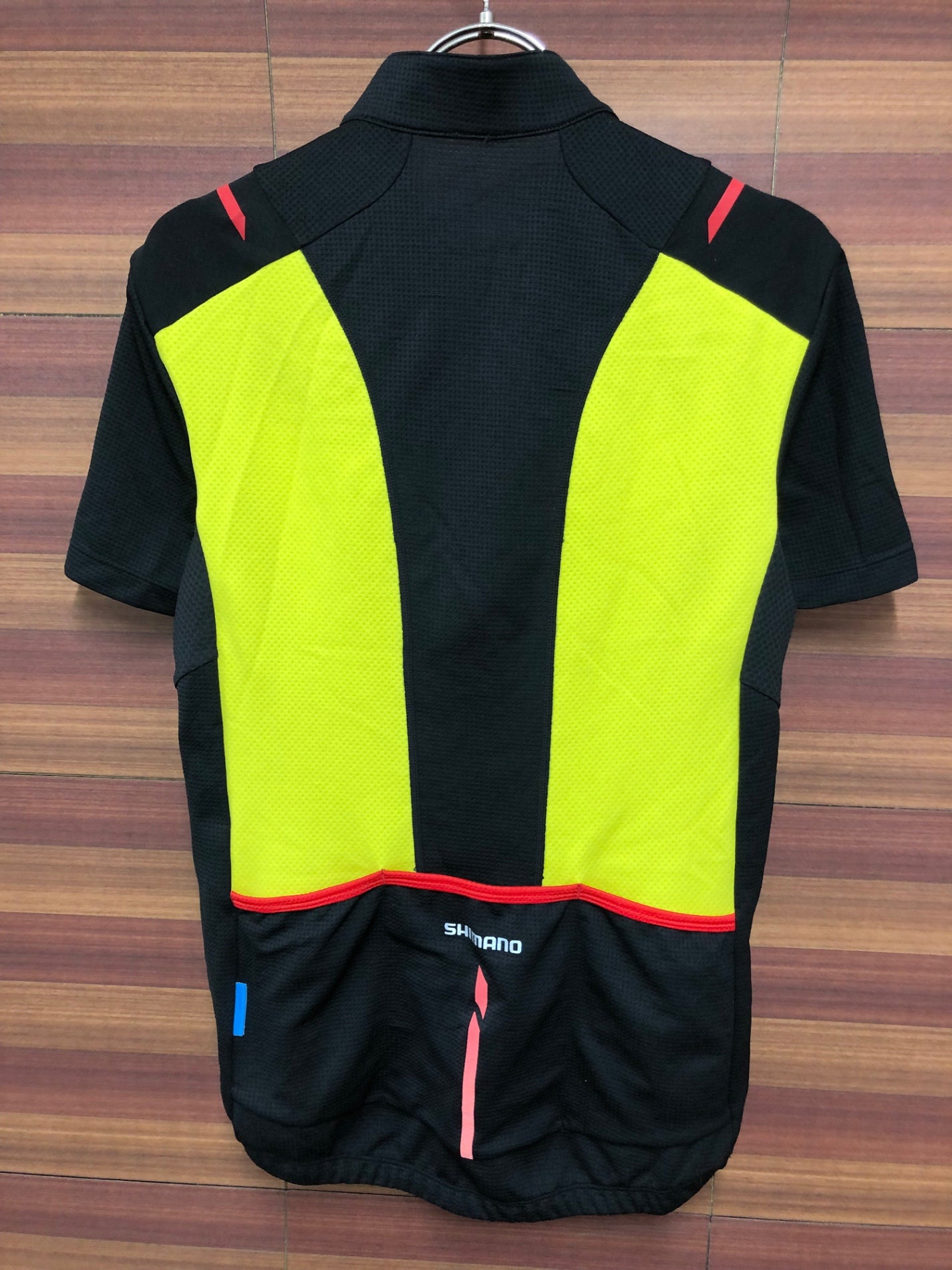 IO878 シマノ SHIMANO 半袖 サイクルジャージ 黒黄 M