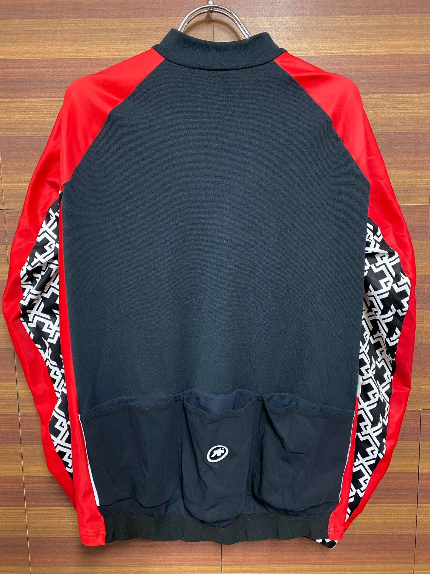 HG168 アソス assos ミレ MILLE GT SPRING FALL LONG SLEEVE JERSEY 長袖 赤黒 L 裏起毛