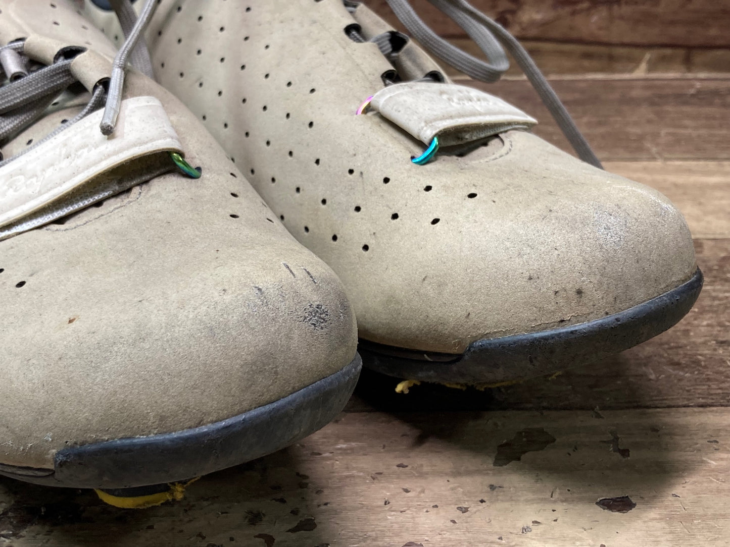 IO194 ラファ Rapha CLASSIC SHOES ビンディングシューズ 茶 ガリ傷 汚れ