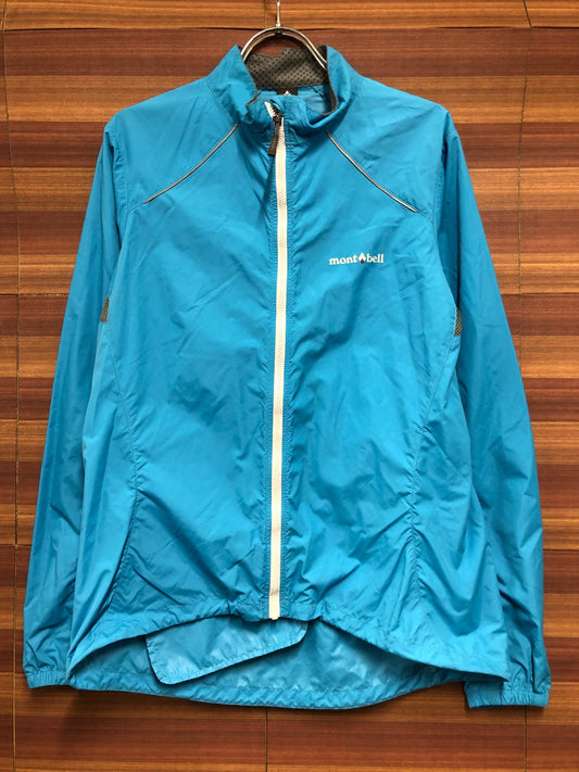IQ437 モンベル mont-bell ウインドブレーカー 水色 L