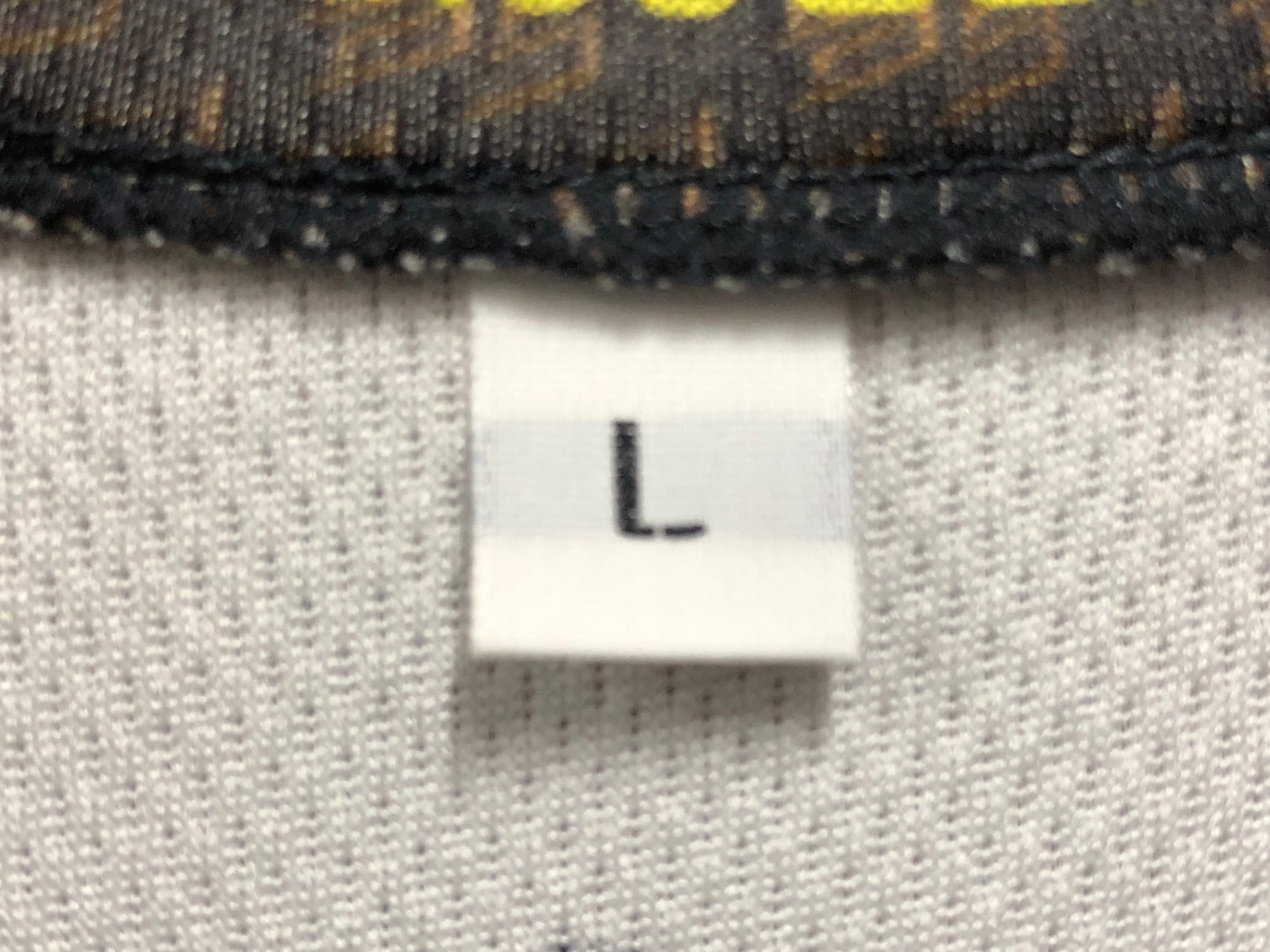 IT005 サンボルト SUNVOLT 半袖 サイクルジャージ 白 黄 L かわうその自転車屋さん 痛ジャージ ※汚れ