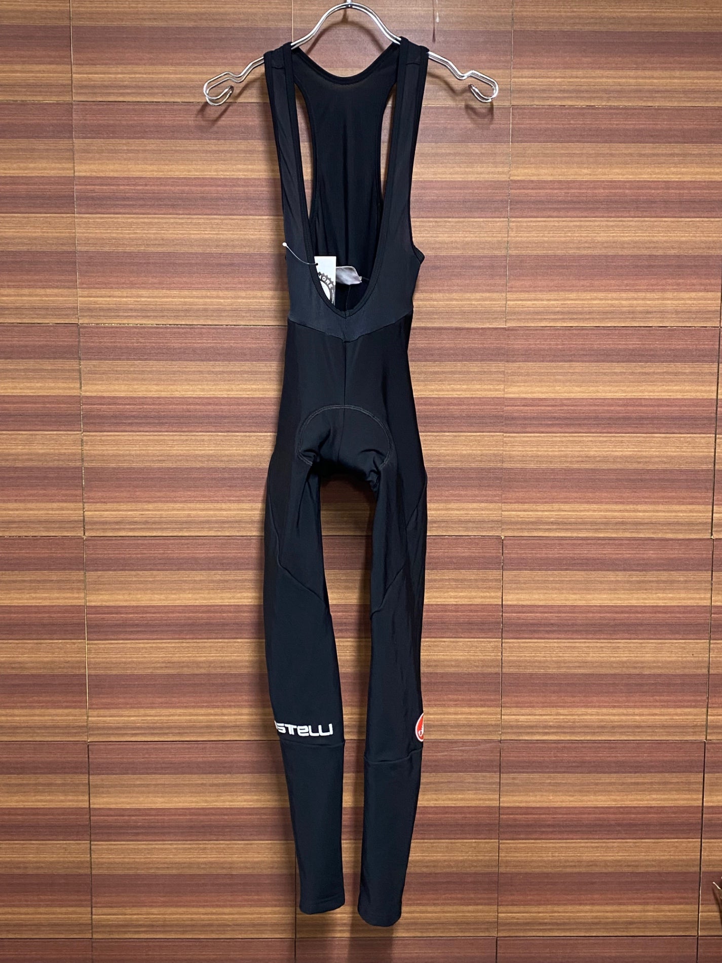 IH604 カステリ CASTELLI ビブタイツ 黒 S 裏起毛