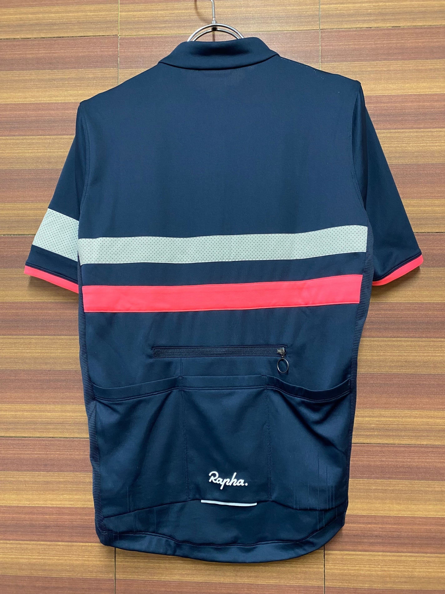 II481 ラファ Rapha BREVET LIGHTWEIGHT JERSEY 半袖 サイクルジャージ 濃紺 M