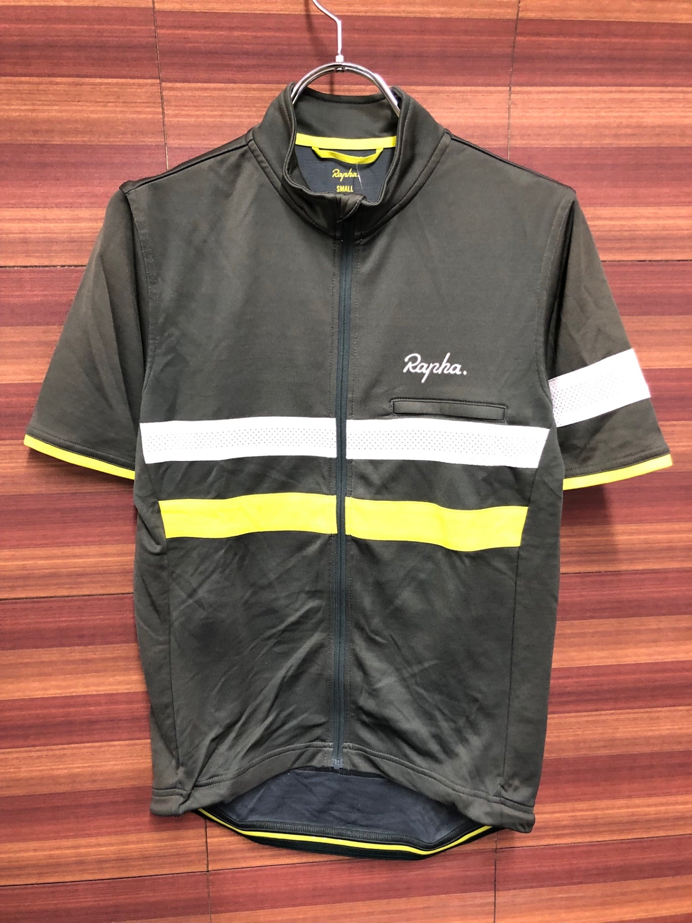 IO881 ラファ Rapha BREVET JERSEY 半袖 サイクルジャージ オリーブ S