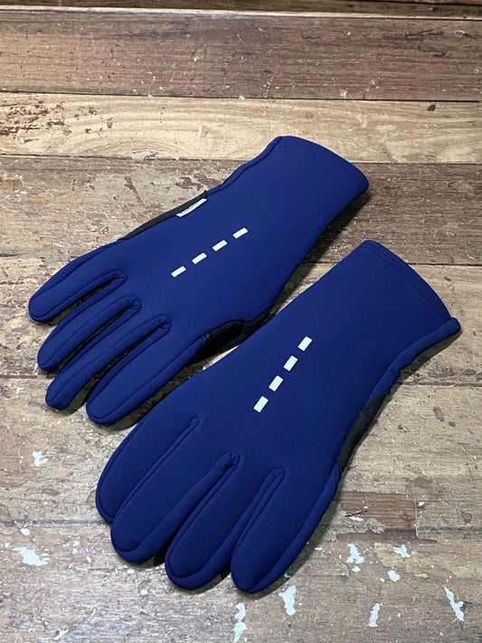 IO549 ラパッション la PASSIONE Winter Gloves 長指 サイクルグローブ 裏起毛 紺 M/L