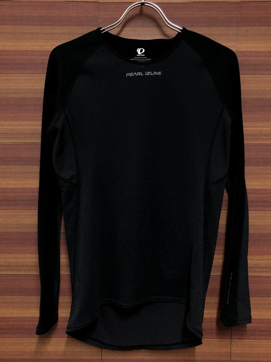IO233 パールイズミ PEARl iZUMi 長袖べースレイヤー 黒 メッシュ