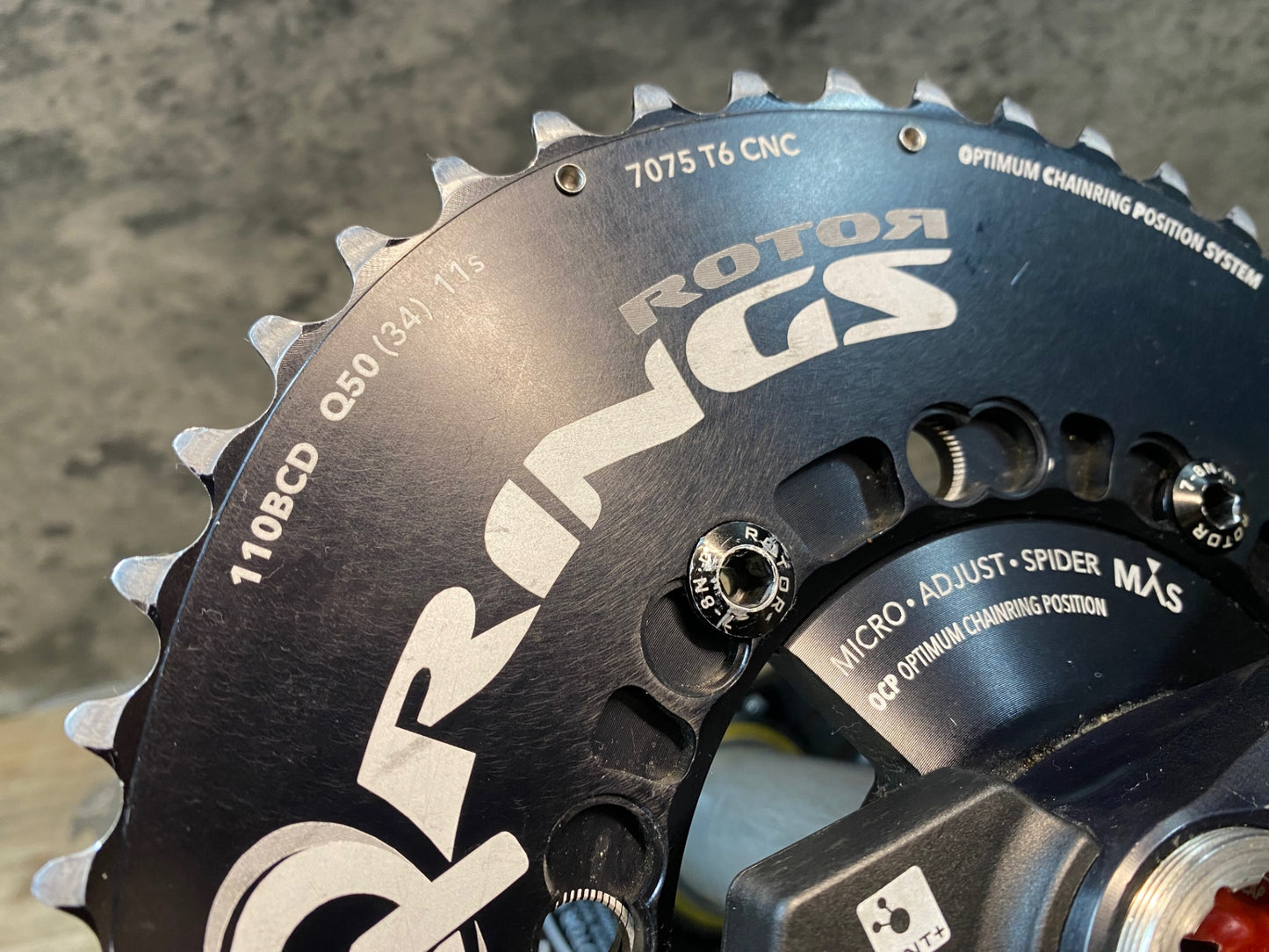 IU994 ローター ROTOR 3D+ POWER MAS クランクセット パワーメーター 両側計測 楕円 50/34T 170mm ※センサー接続不可 ジャンク