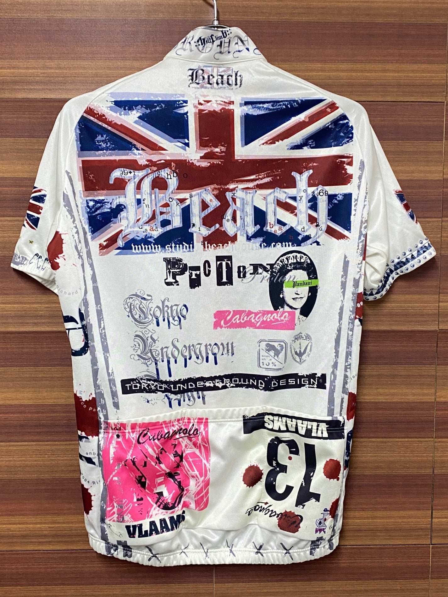 IS048 パンダーニ PANDANI 半袖 サイクルジャージ 白 M