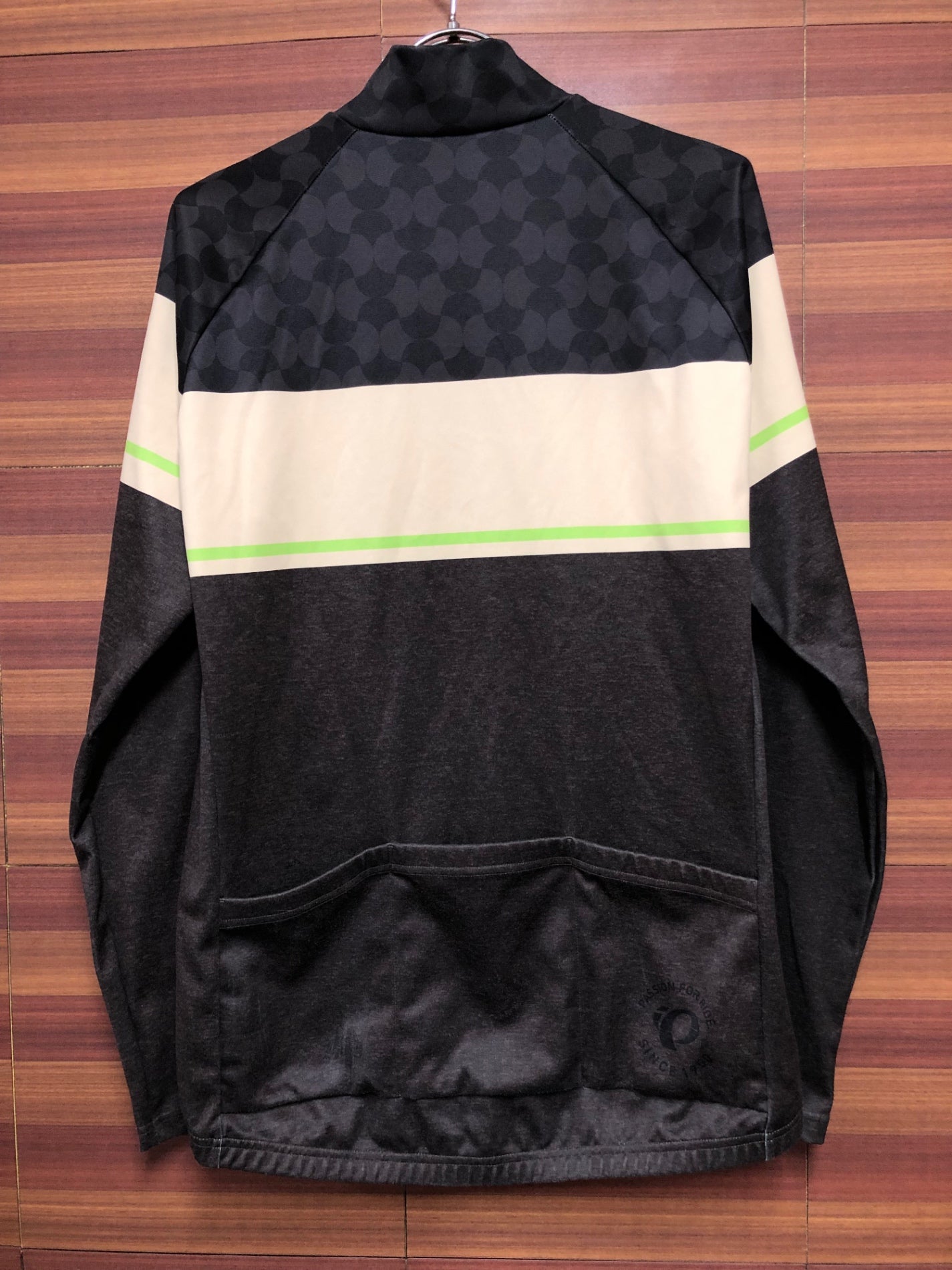 IM164 パールイズミ PEARL iZUMi 長袖 サイクルジャージ 黒 グレー L 裏起毛