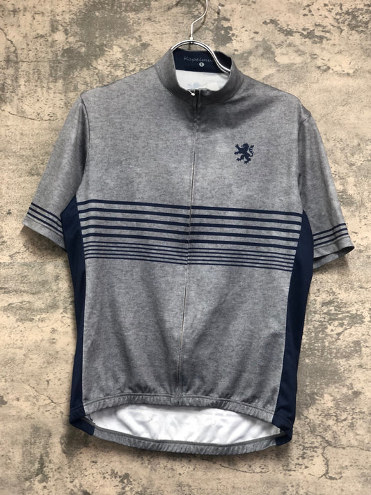 IX161 カペルミュール KAPELMUUR 半袖 サイクルジャージ グレー 紺 L ※ほつれ