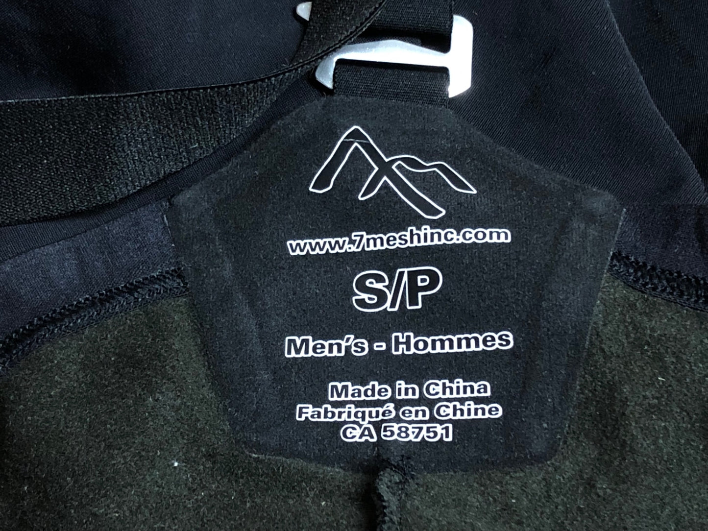 IM961 セブンメッシュ セブンメッシュ 7MESH ビブニッカー 七分丈 黒 S 裏起毛 パット無し