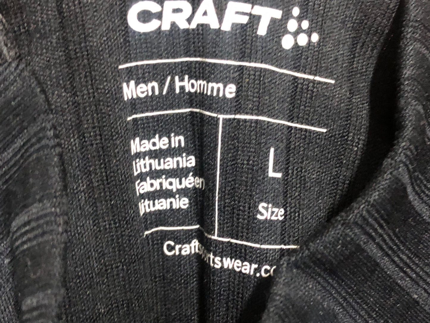 IO439 クラフト CRAFT 半袖 ベースレイヤー L 黒