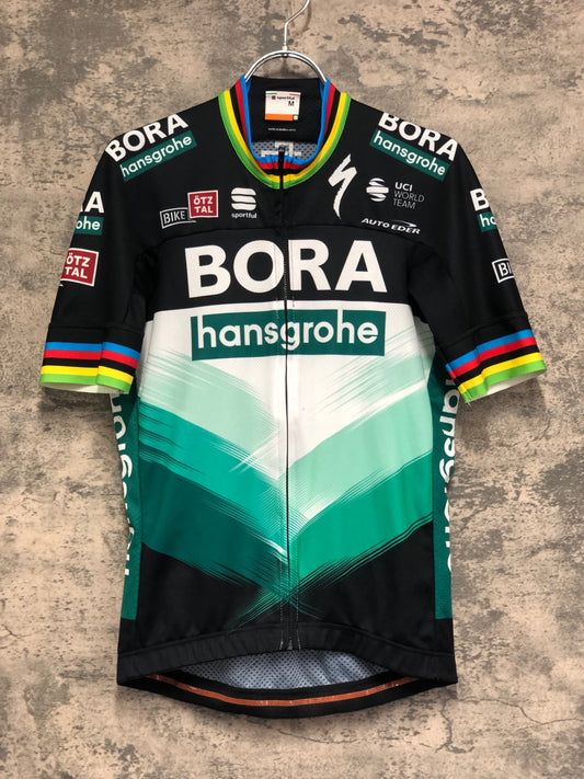 IW407 スポーツフル sportful 半袖 サイクルジャージ 黒 緑 M BORA hansgrohe