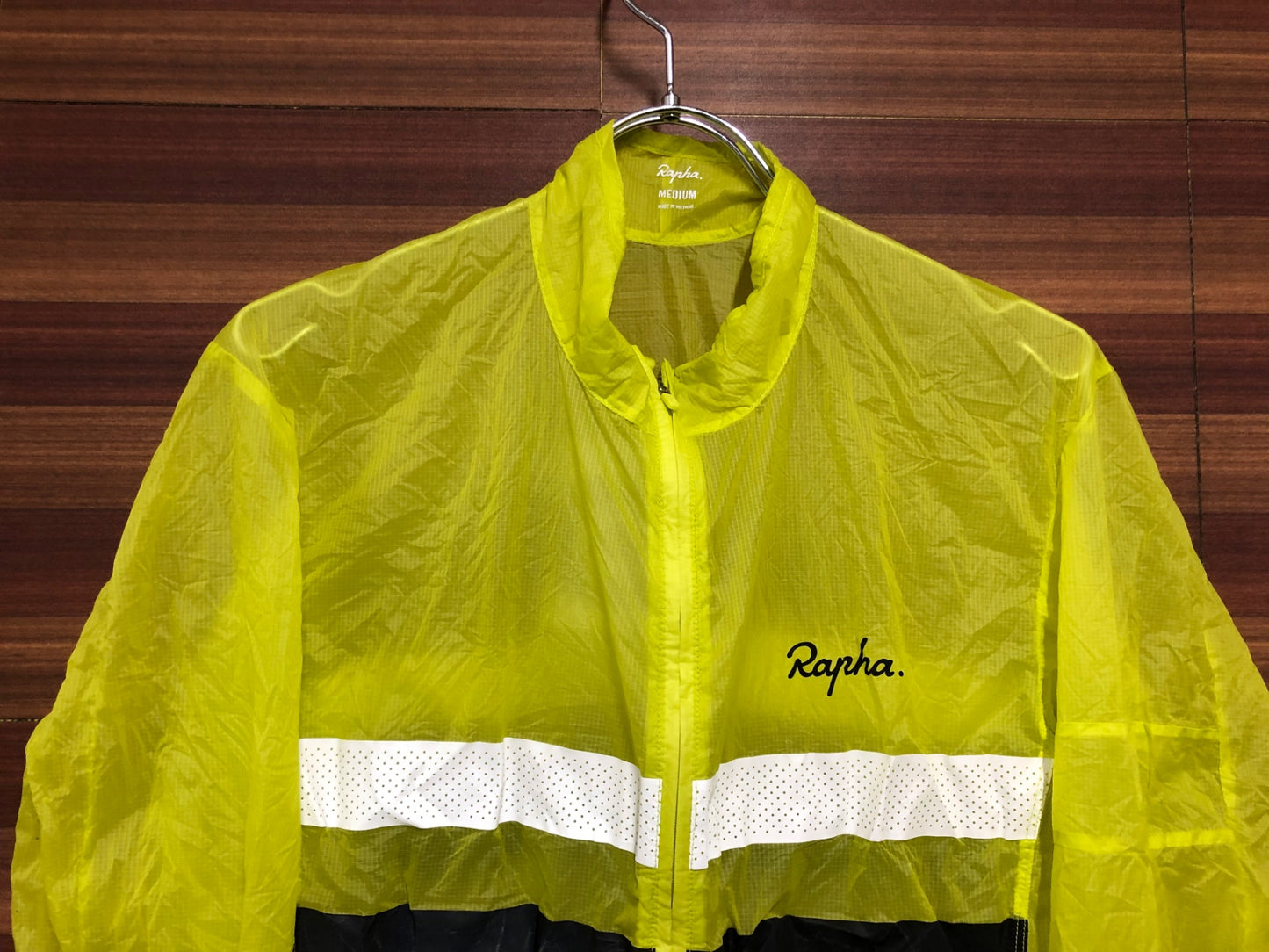 IJ426 ラファ Rapha BREVET FLYWEIGHT WIND JACKET 長袖 ウィンドブレイカー ネオンイエロー M