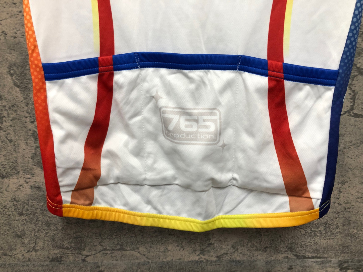 IZ761 アミスポーツ amisports 半袖 サイクルジャージ 白 オレンジ 青 L 痛ジャージ アイドルマスター 765 production