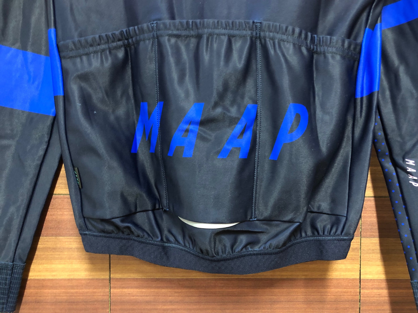 IM972 マープ MAAP 長袖 サイクルジャージ 紺 ピンク S 裏起毛