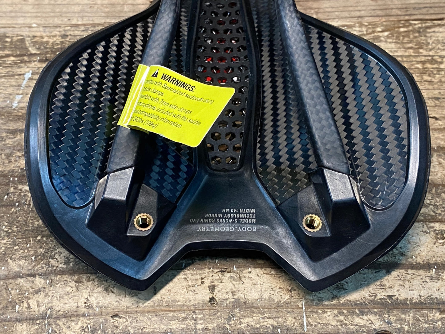 IY576 スペシャライズド SPECIALIZED エスワークス S-WORKS ROMIN EVO MIRROR サドル 黒 143mm