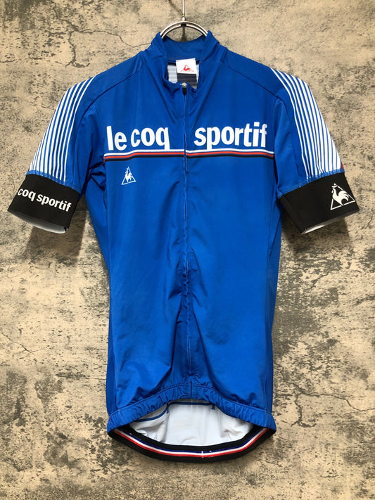 IY170 ルコックスポルティフ le coq sportif 半袖 サイクルジャージ 青 S