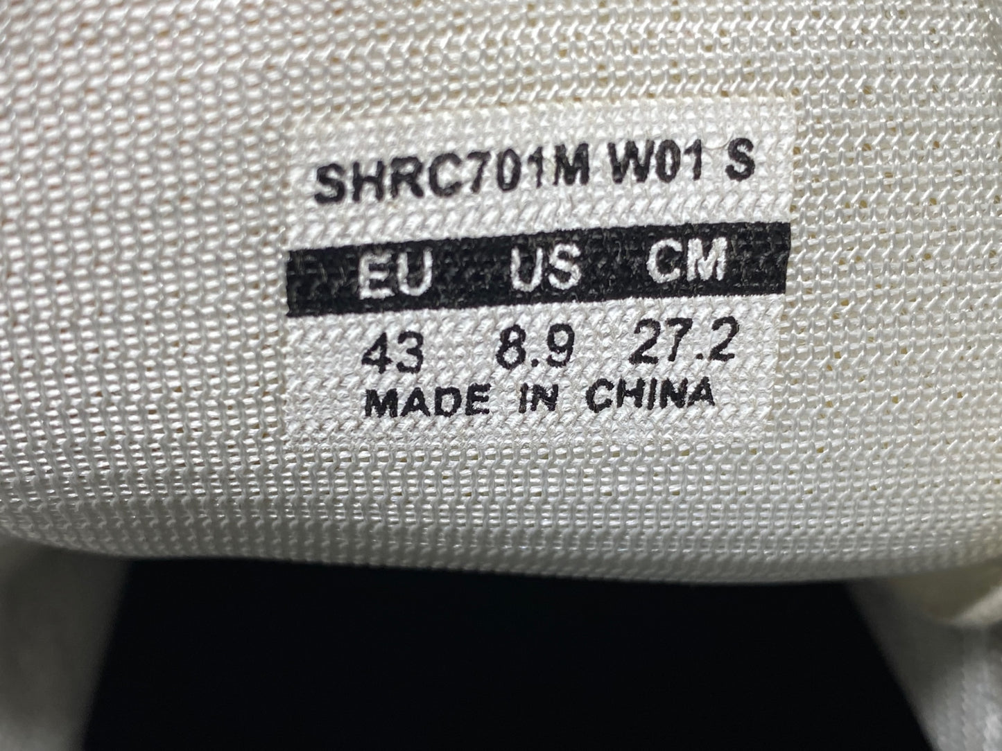 IZ069 シマノ SHIMANO RC7 SHRC701M W01 S ビンディングシューズ 3穴 白 EU43 BOA