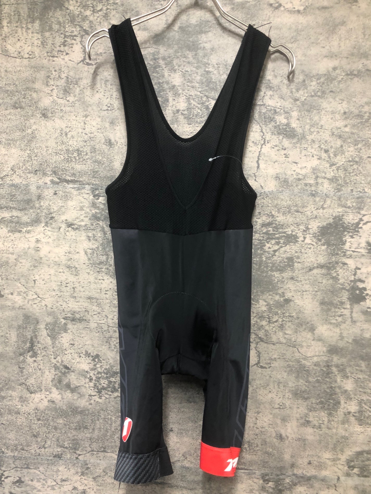 IW572 タイム TIME ビブタイツ 黒赤 S ※ほつれ有