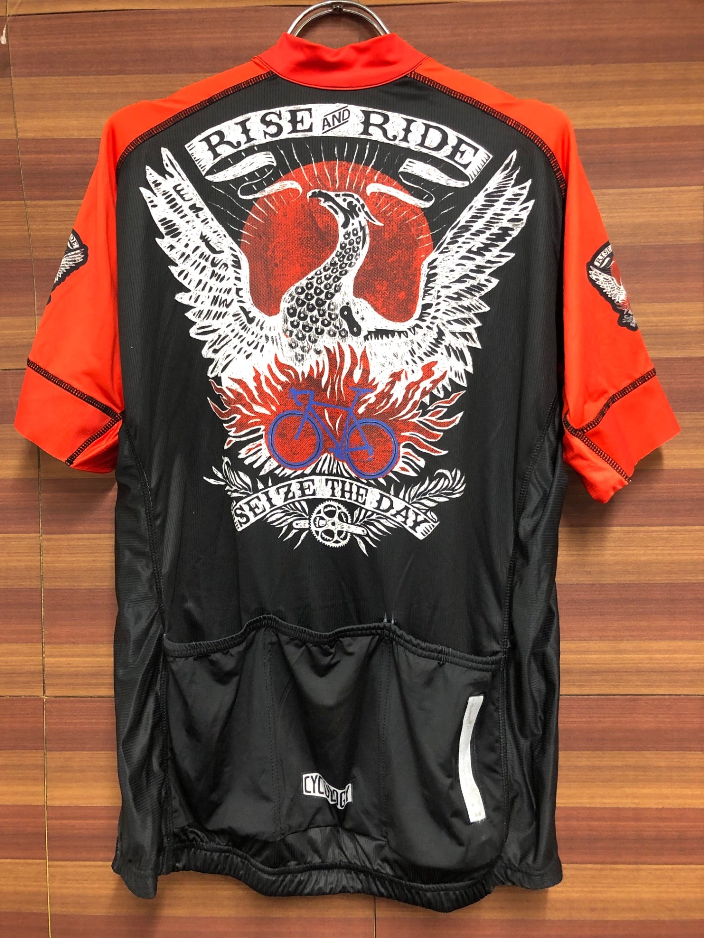 IM210 サイコロジー CYCOLOGY 半袖 サイクルジャージ 黒 赤 L