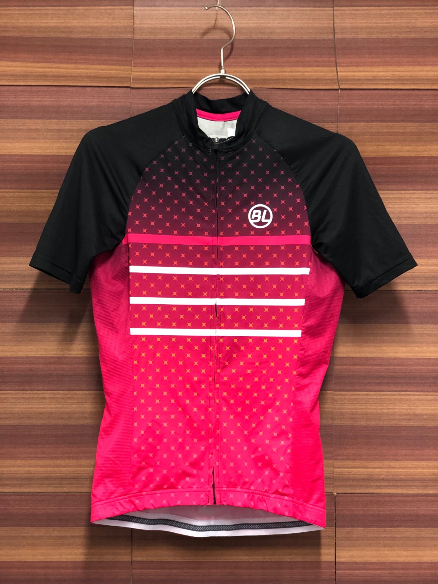 IR906 バイシクルライン BL 半袖 サイクルジャージ ピンク 黒 XS