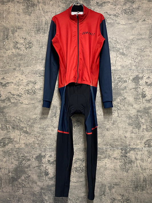 JC670 サンボルト SUNVOLT 長袖 セパレート ワンピース 赤 L 裏起毛 ※スレ