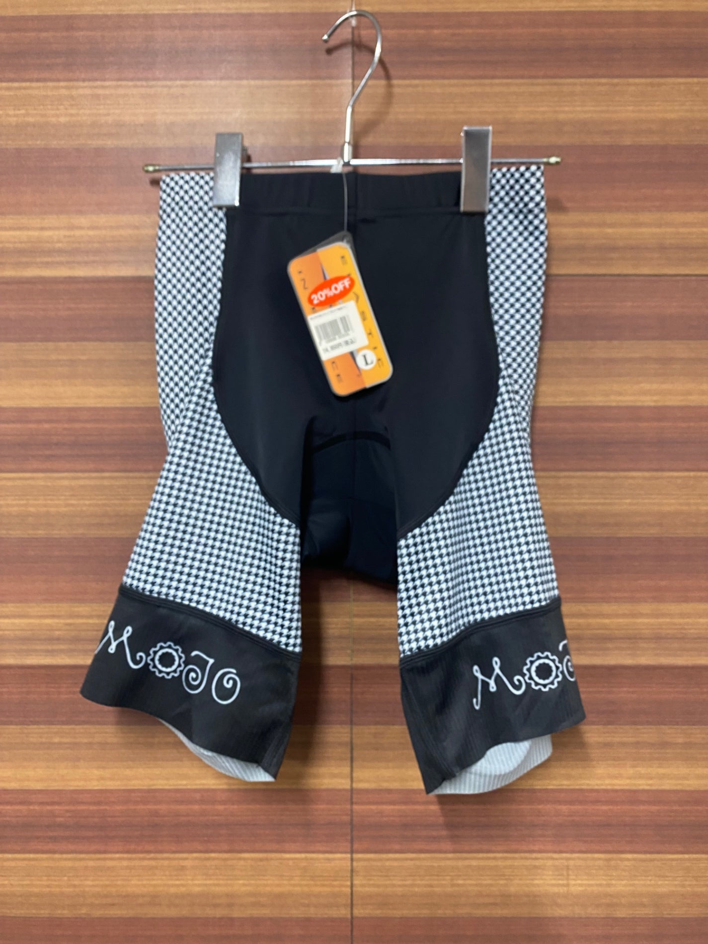 IQ185 サイコロジー CYCOLOGY レーサーパンツ 黒 千鳥柄 レディース L MOJO