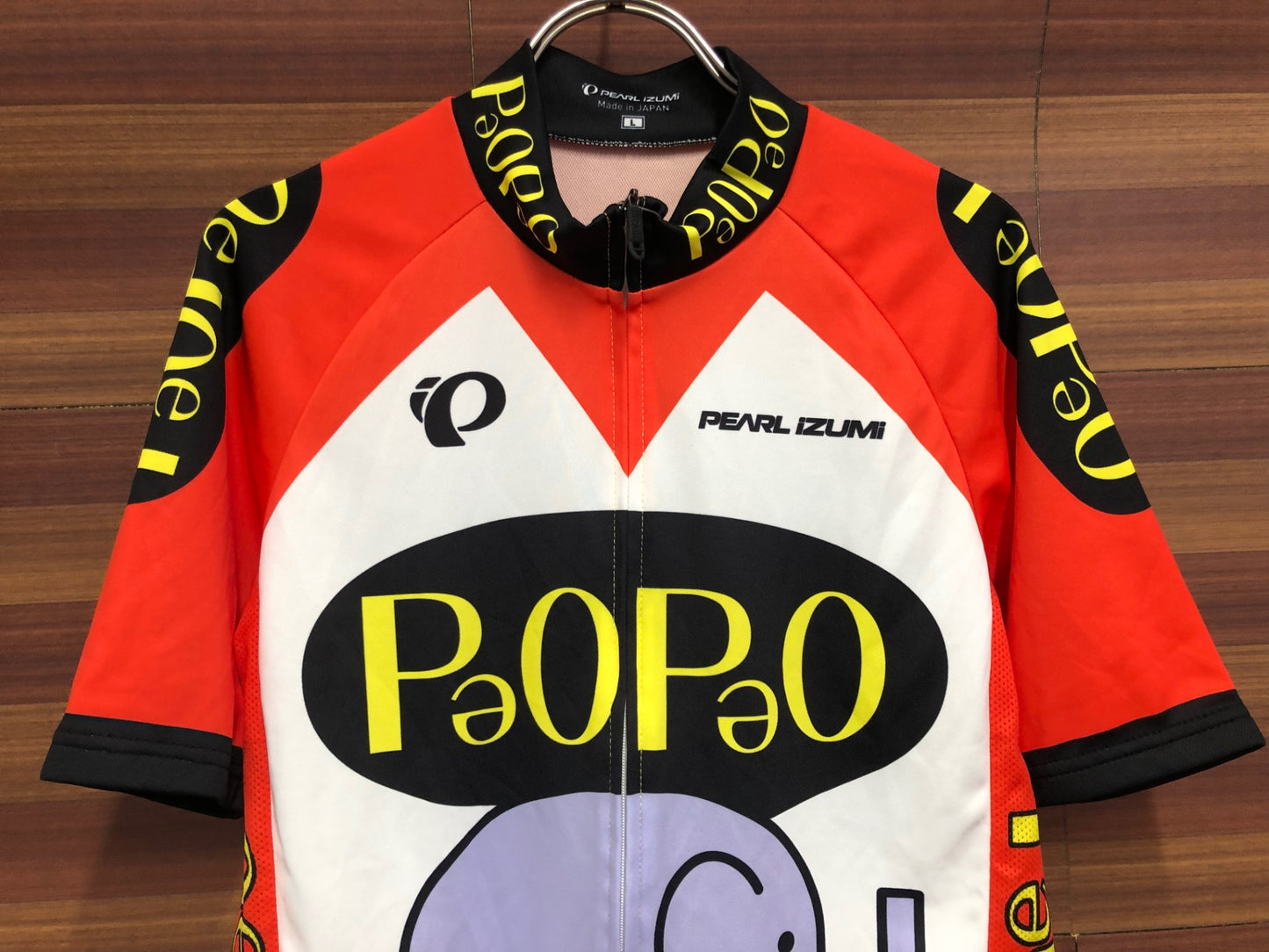 IS991 パールイズミ PEARLiZUMi 半袖 サイクルジャージ 赤 白 L PAOPAO 痛ジャージ