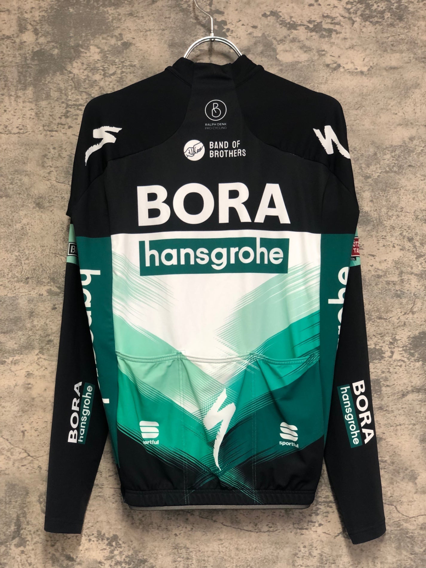 IW408 スポーツフル sportful 長袖 サイクルジャージ 黒 緑 M BORA hansgrohe